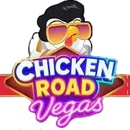 Chicken Road Vegas slot logo by InOut at Visa Casino