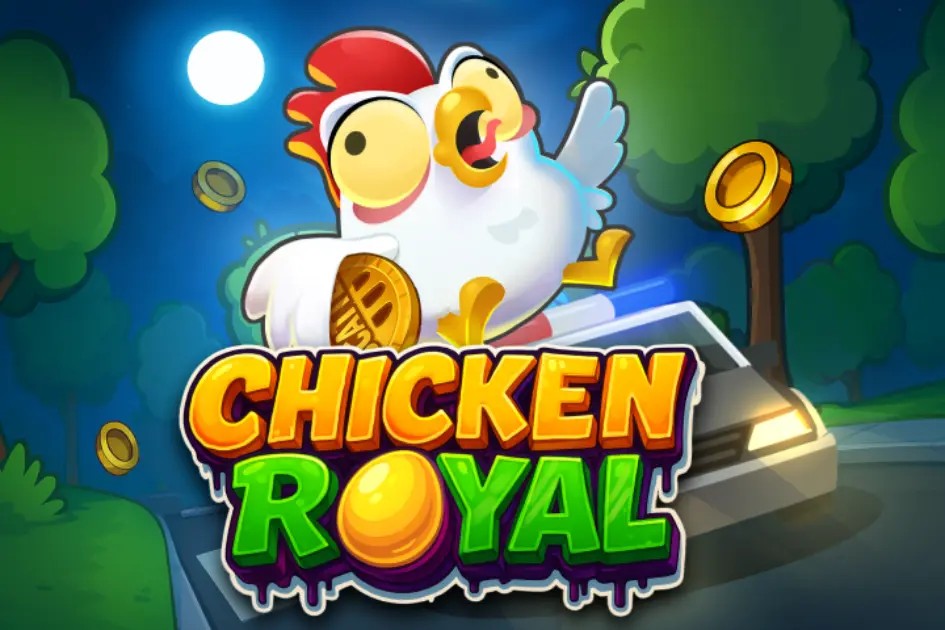 Chicken Royal slot logo by InOut at Visa CasinoChicken Royal
